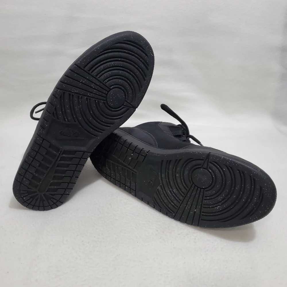 Jordan Executive Solid Black Mid Top Sneakers